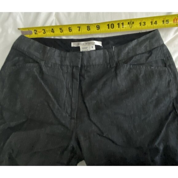 Max Studio Heather Gray Size 6 Cotton Linen Blend Wide Leg Boot Pants - Picture 6 of 10